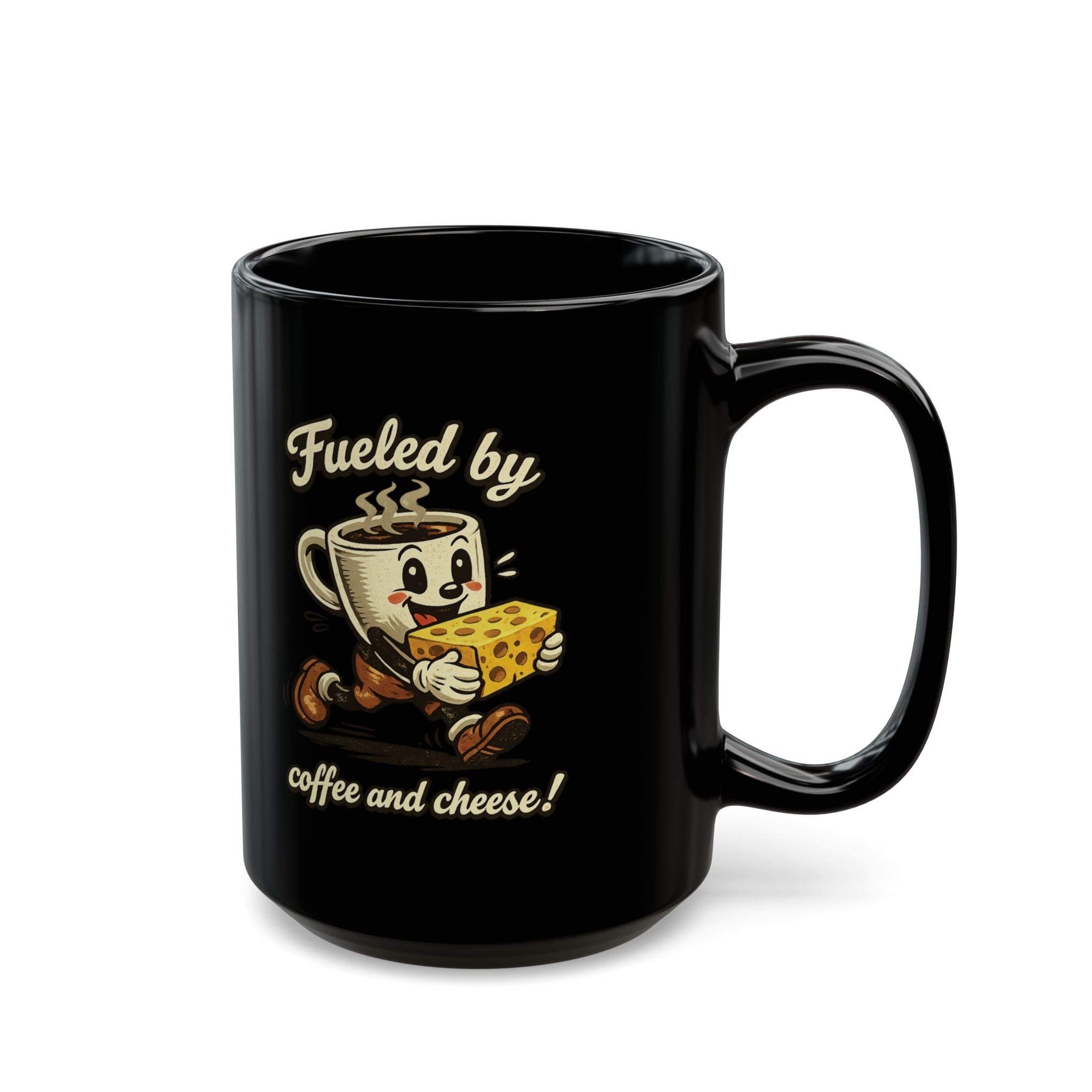 Coffee Mug — "Fueled By Coffee & Cheese" Ceramic Mug