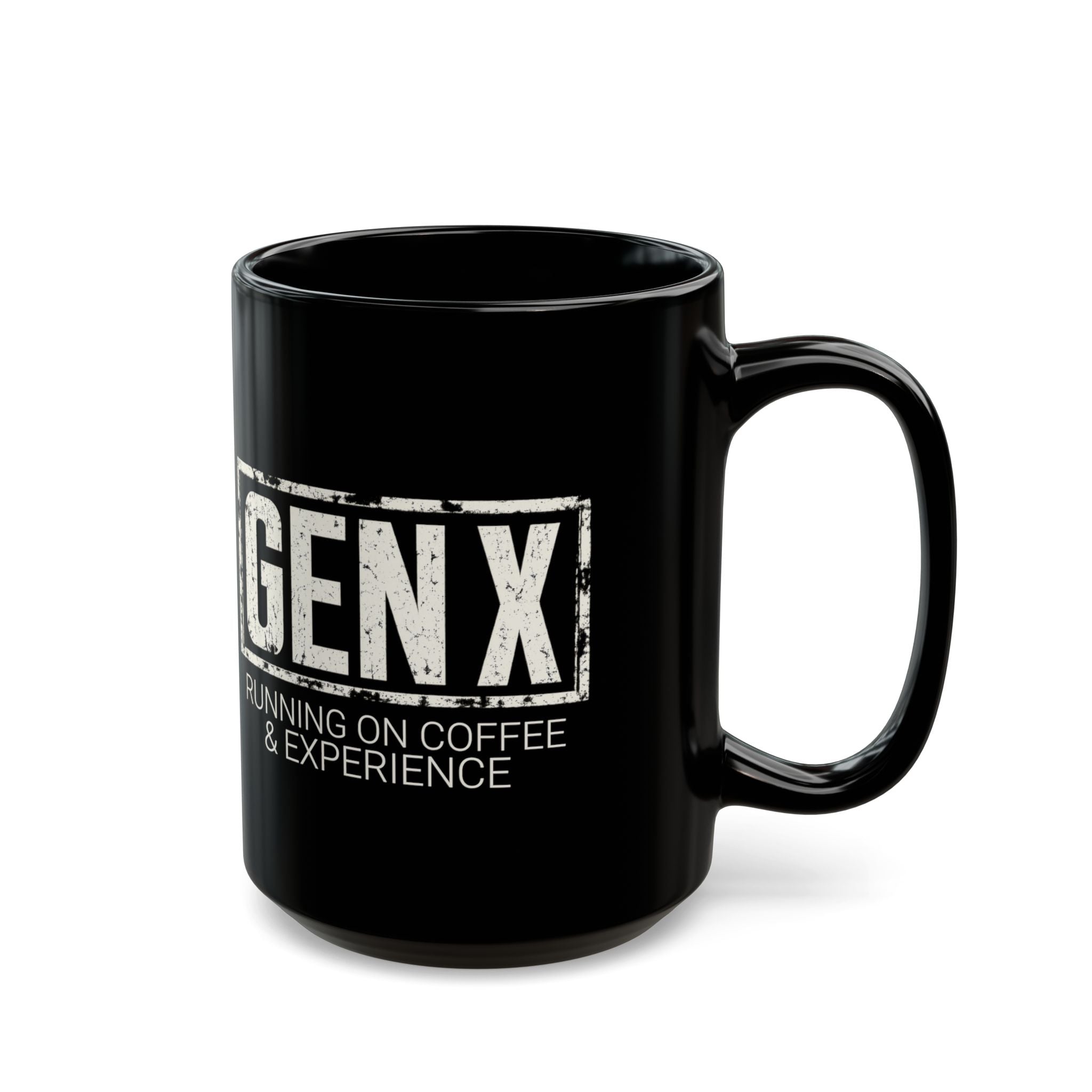 Coffee Mug — "Gen X - Running On Coffee & Experience" Ceramic Mug