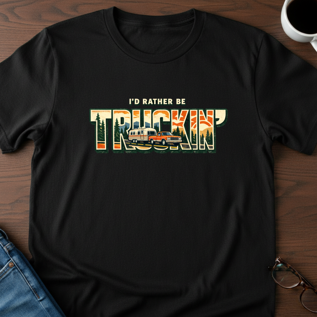 I'd Rather Be Truckin' T-Shirt
