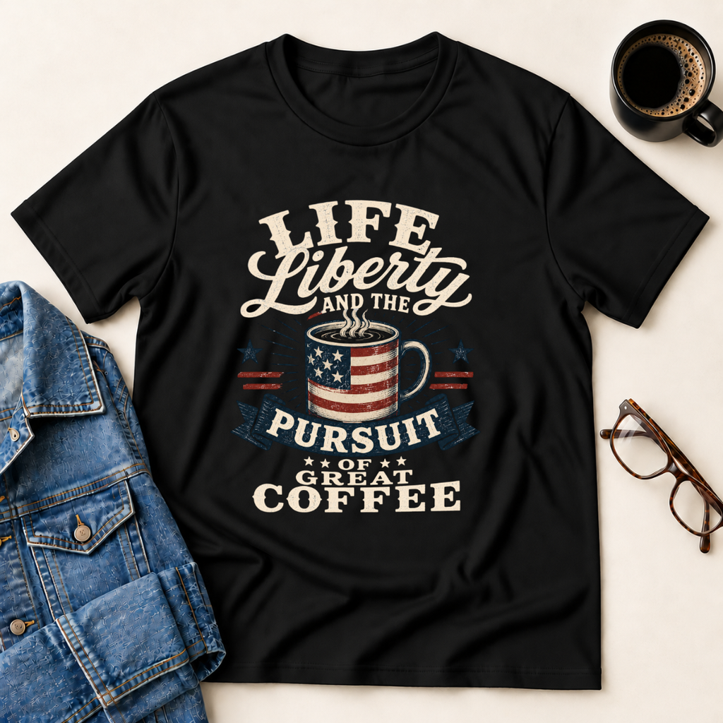 Life, Liberty & The Pursuit Of Great Coffee T-Shirt