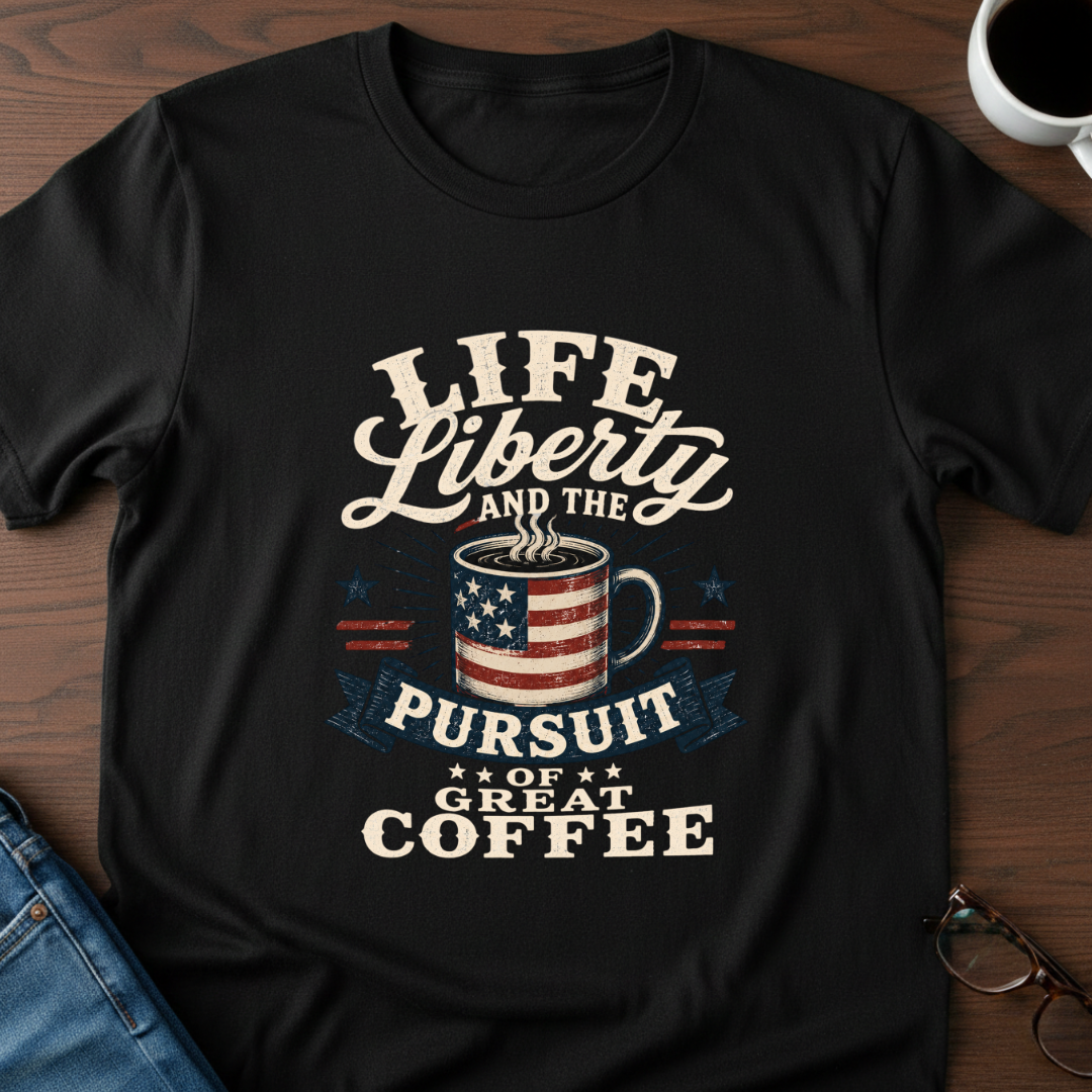 Life, Liberty & The Pursuit Of Great Coffee T-Shirt