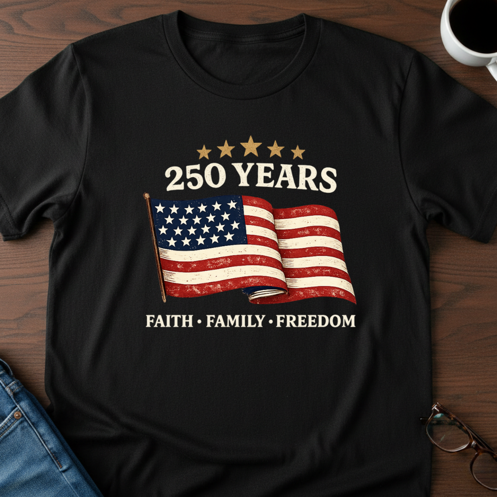 250 Years - Faith, Family, Freedom T-Shirt