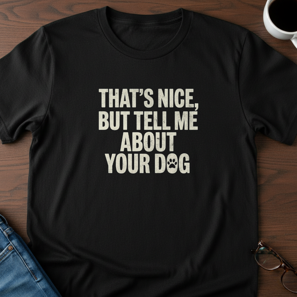 That's Nice, But Tell Me About Your Dog  T-Shirt