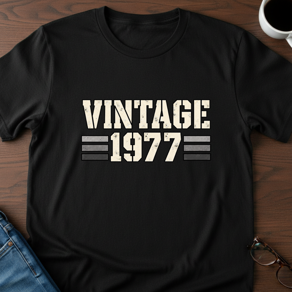 Vintage 1977 - Birthday T-Shirt