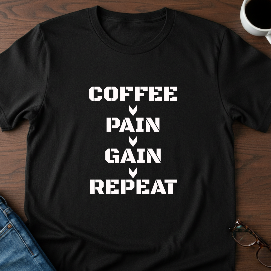 Coffee-Pain-Gain-Repeat T-Shirt