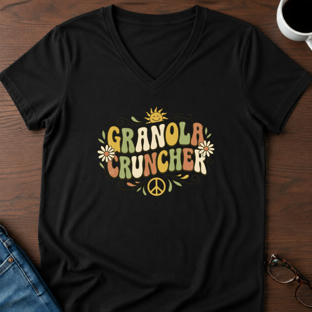 Granola Cruncher V-Neck Tee