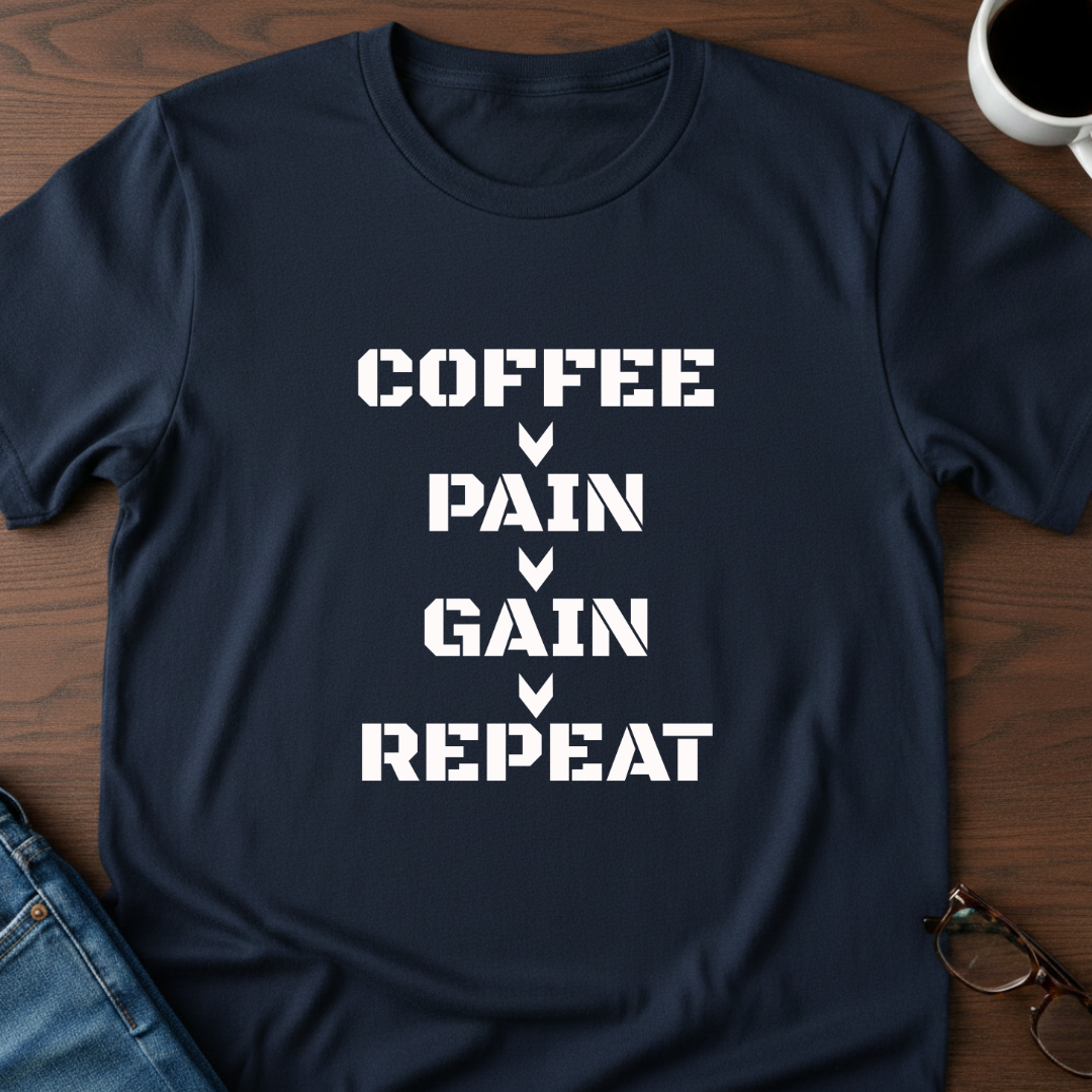 Coffee-Pain-Gain-Repeat T-Shirt