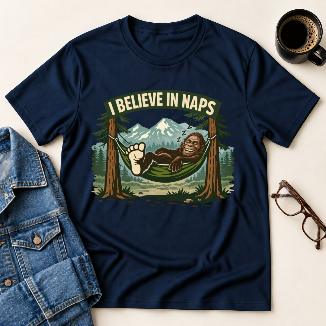 Bigfoot - I Believe In Naps T-Shirt