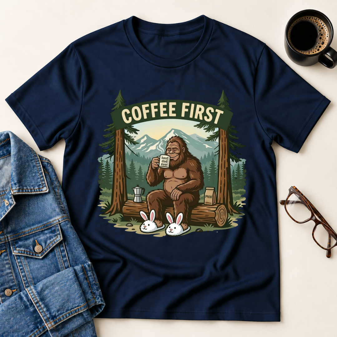 Bigfoot - Coffee First - T-Shirt