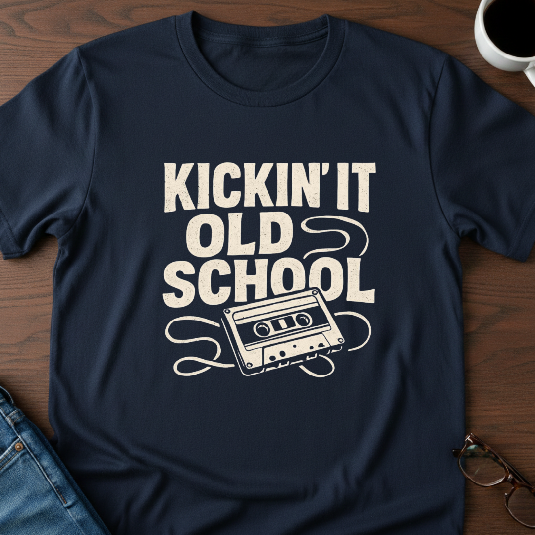 Kickin' It Old School - Cassette Style T-Shirt