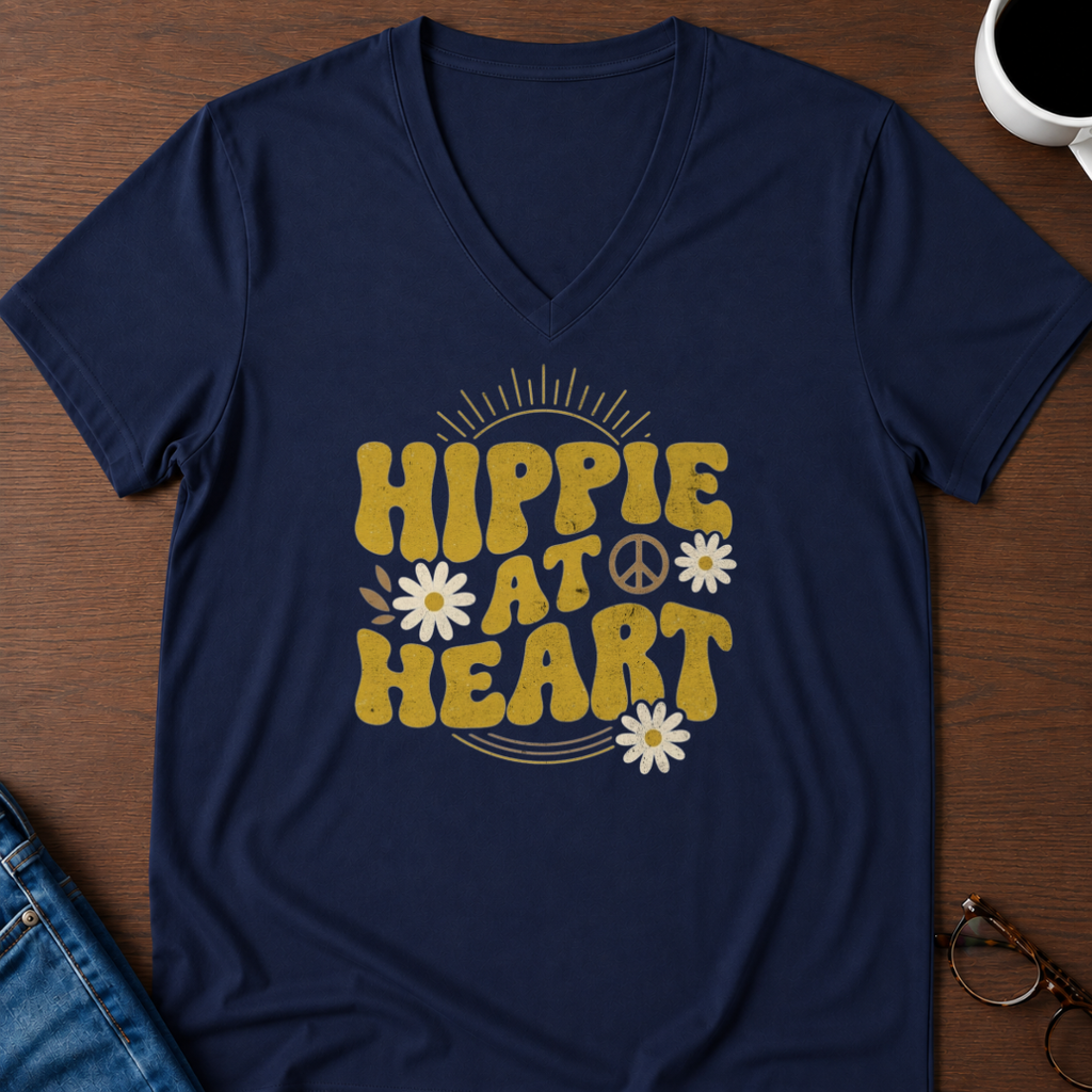 Hippie At Heart V-Neck Tee