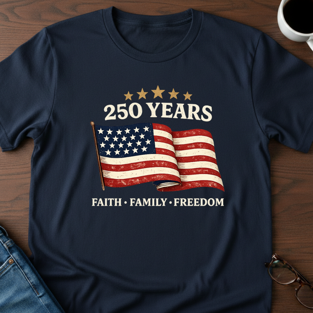250 Years - Faith, Family, Freedom T-Shirt