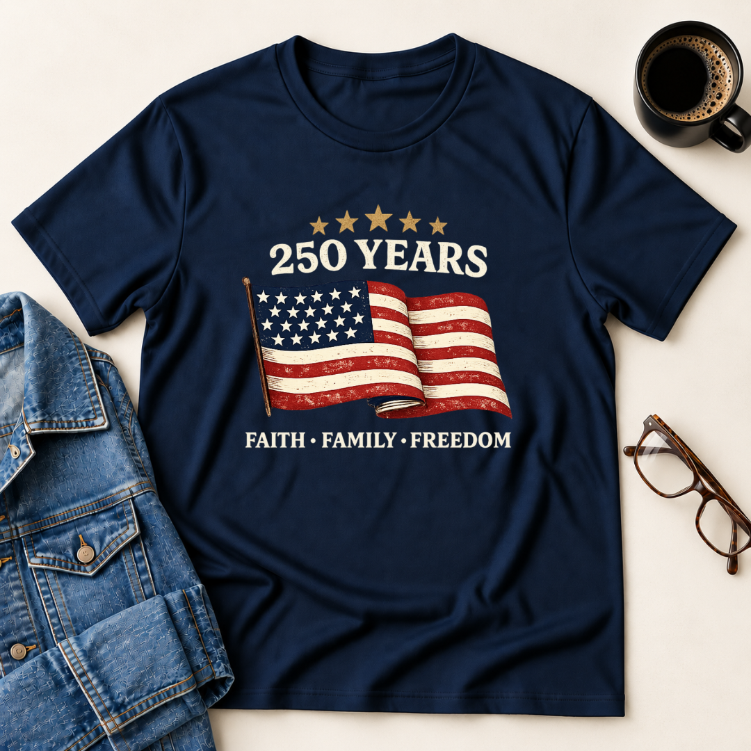 250 Years - Faith, Family, Freedom T-Shirt