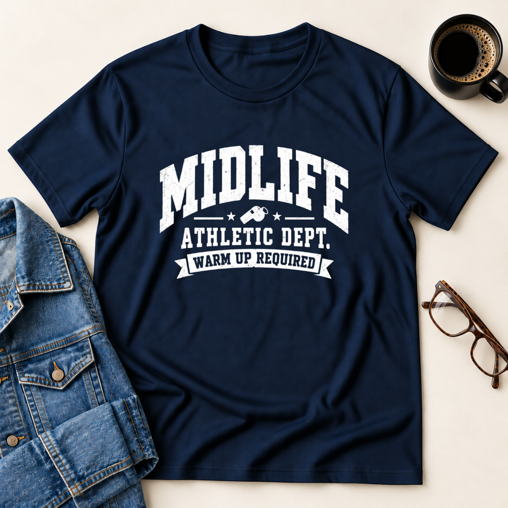 Midlife Athletic Dept. Warm Up Required T-Shirt