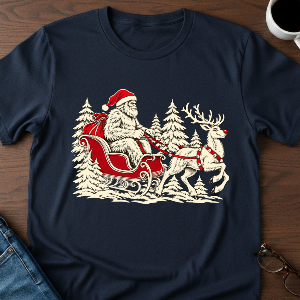 Santa Squatch & Rudolph T-Shirt