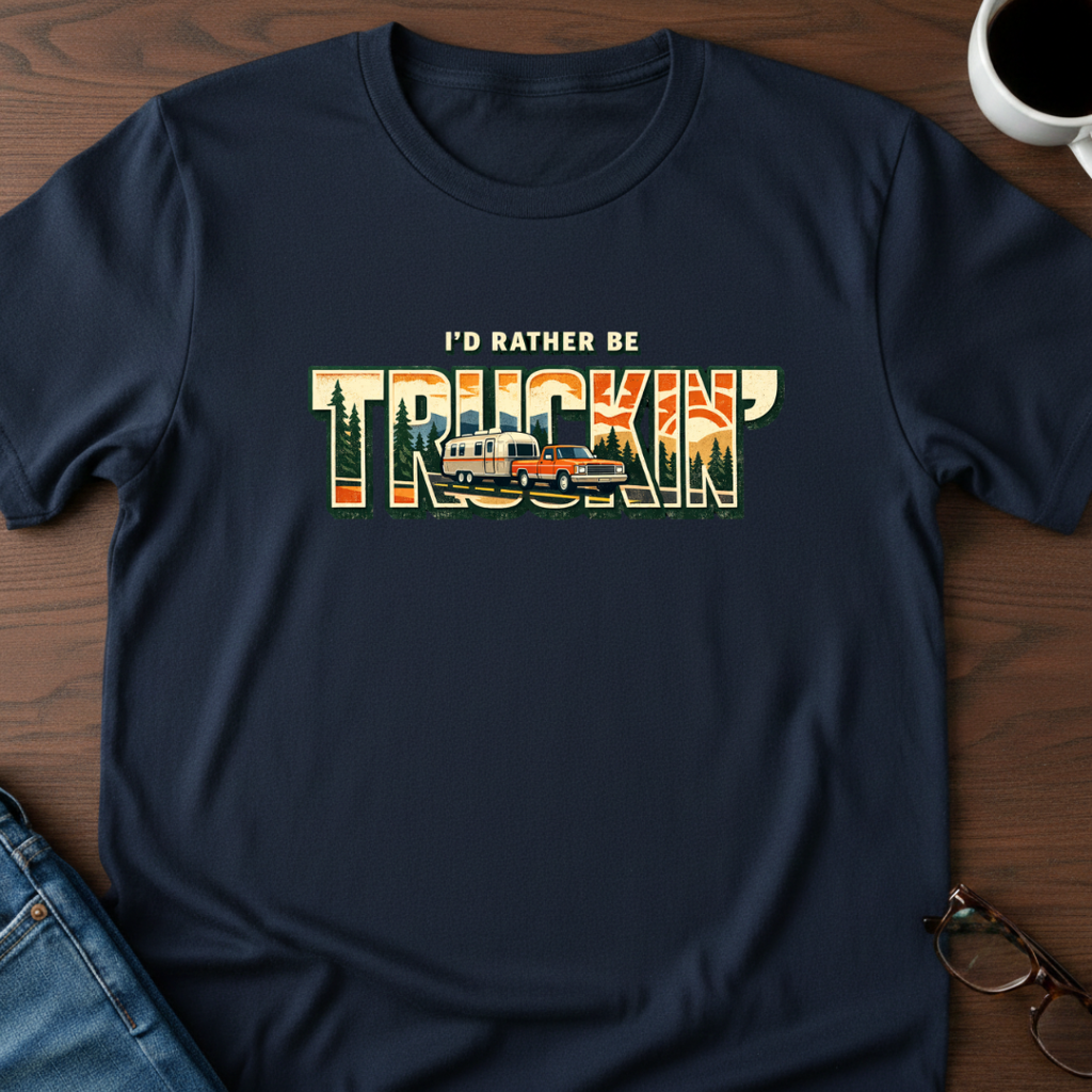 I'd Rather Be Truckin' T-Shirt