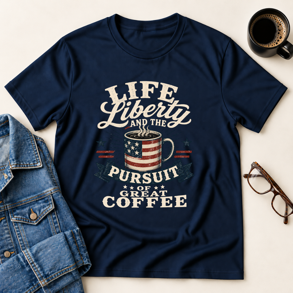 Life, Liberty & The Pursuit Of Great Coffee T-Shirt