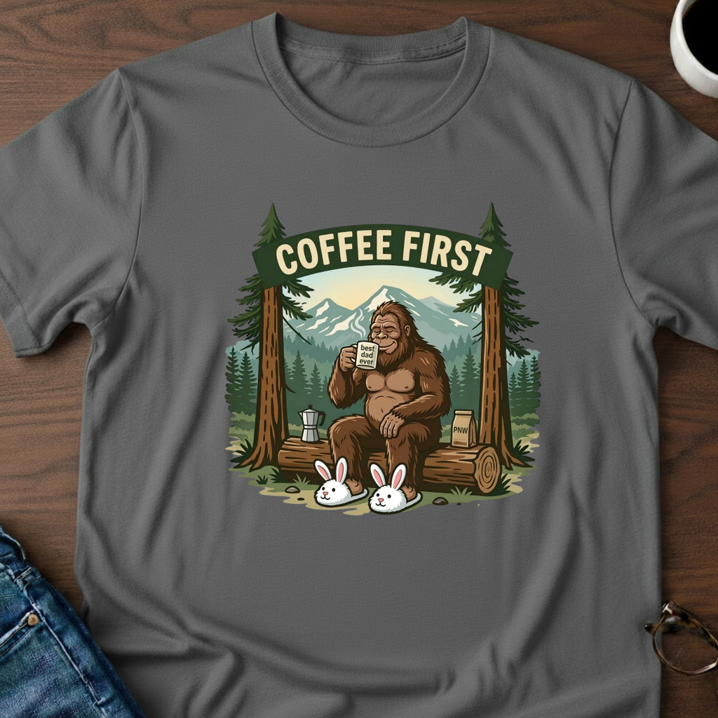 Bigfoot - Coffee First - T-Shirt