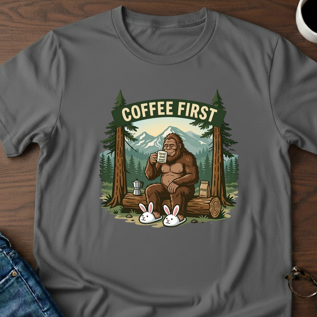 Bigfoot - Coffee First - T-Shirt