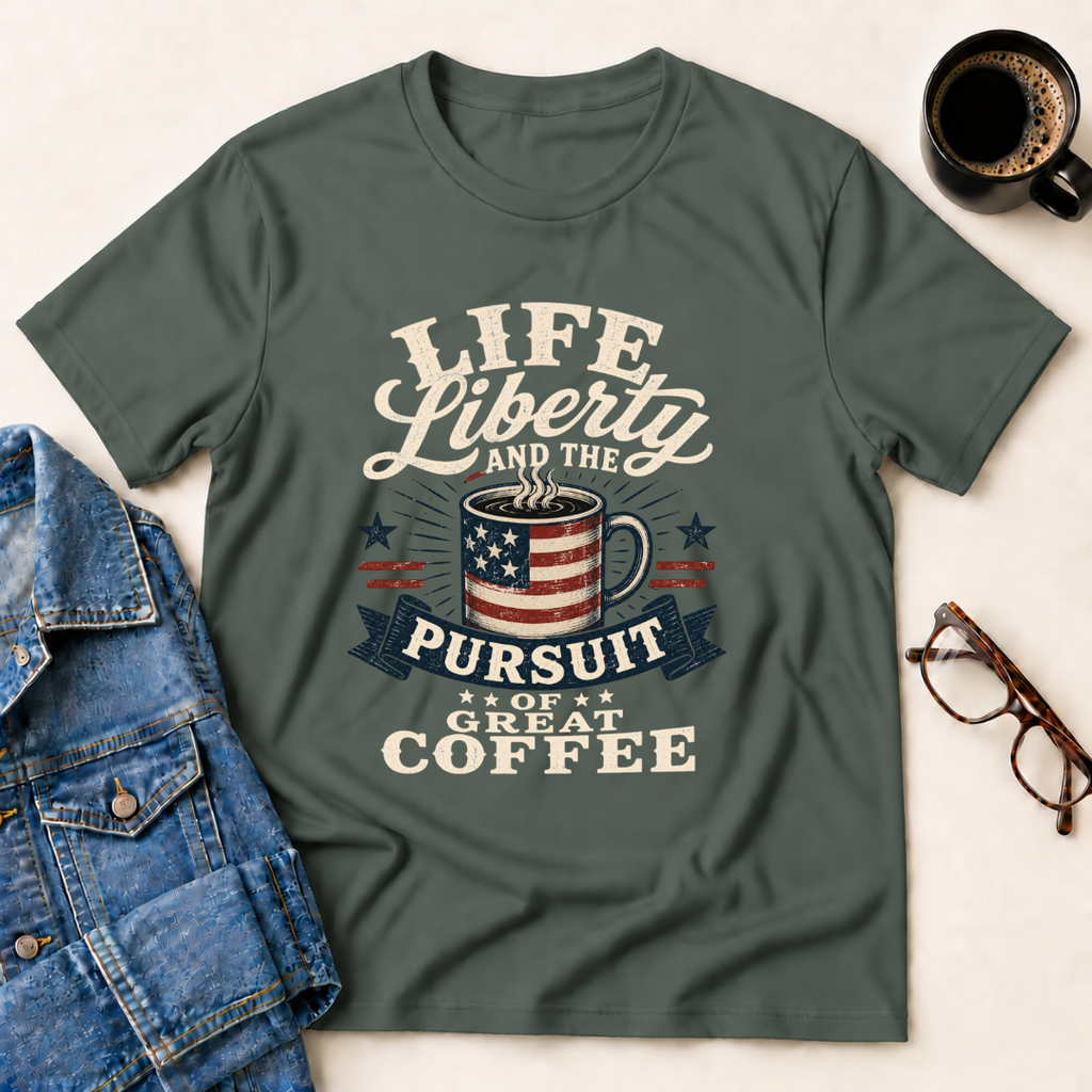 Life, Liberty & The Pursuit Of Great Coffee T-Shirt