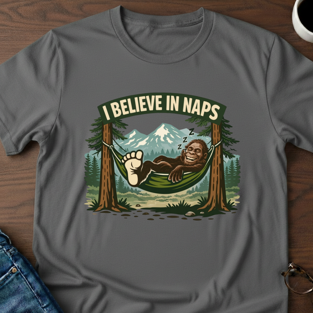Bigfoot - I Believe In Naps T-Shirt