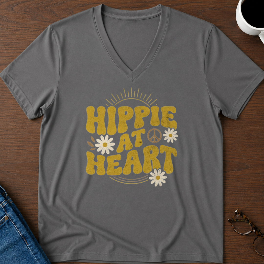 Hippie At Heart V-Neck Tee