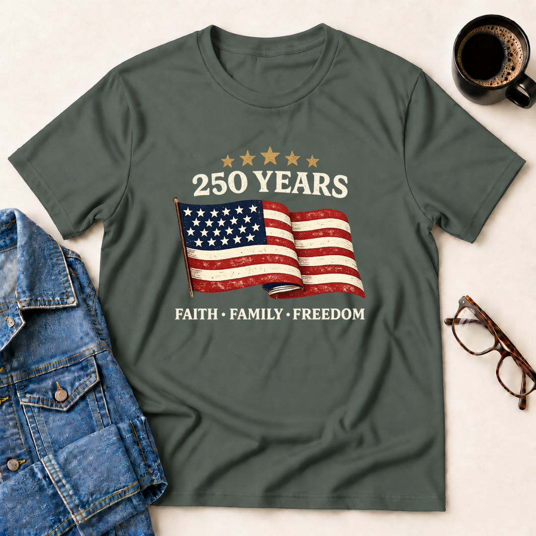 250 Years - Faith, Family, Freedom T-Shirt