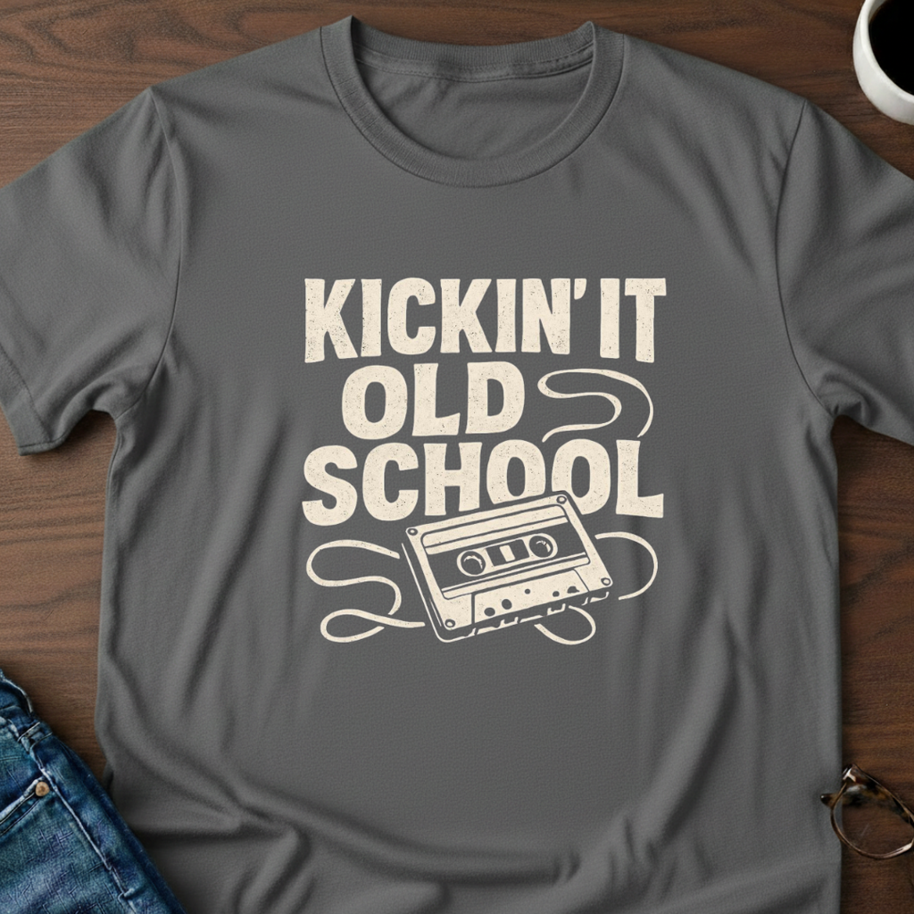 Kickin' It Old School - Cassette Style T-Shirt