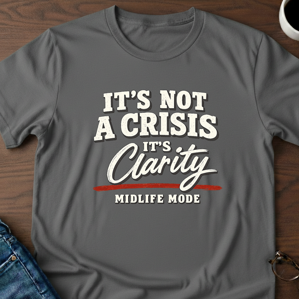 It's Not A Crisis, It's Clarity - Midlife Mode T-Shirt