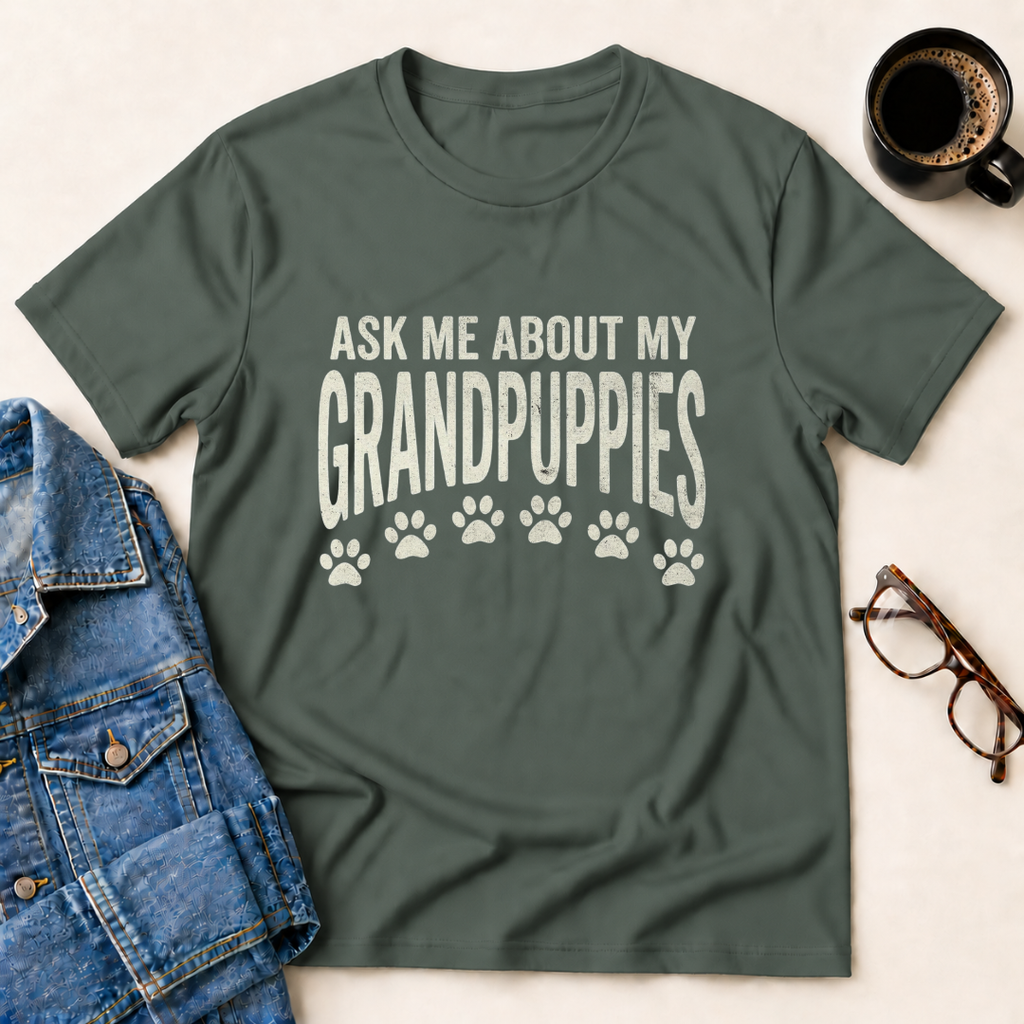 Ask Me About My Grandpuppies T-Shirt