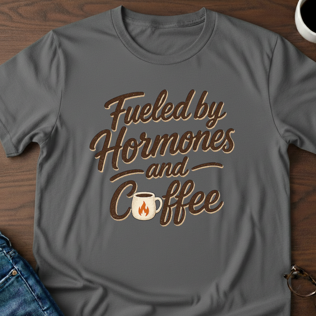 Fueled By Hormones & Coffee - T-Shirt