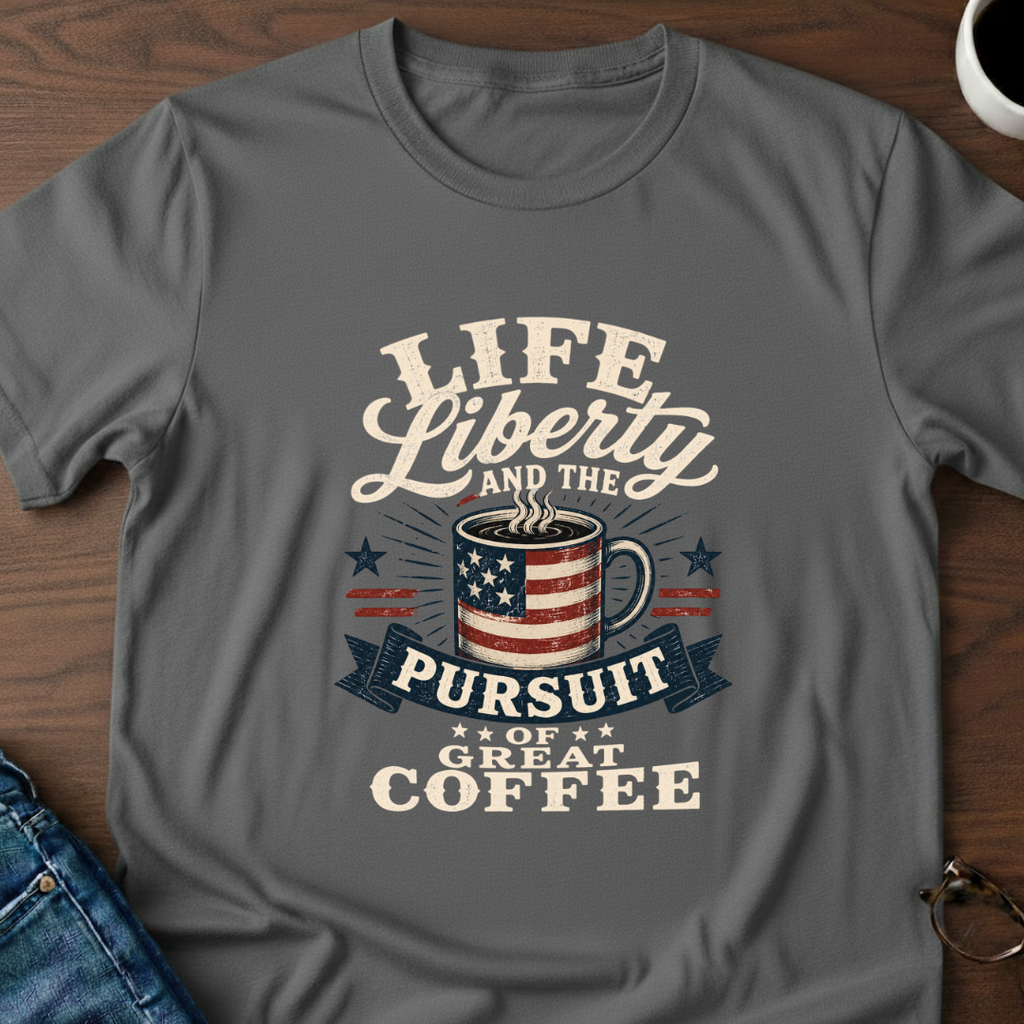 Life, Liberty & The Pursuit Of Great Coffee T-Shirt