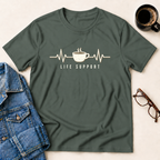 Coffee Heartbeat - Life Support T-Shirt