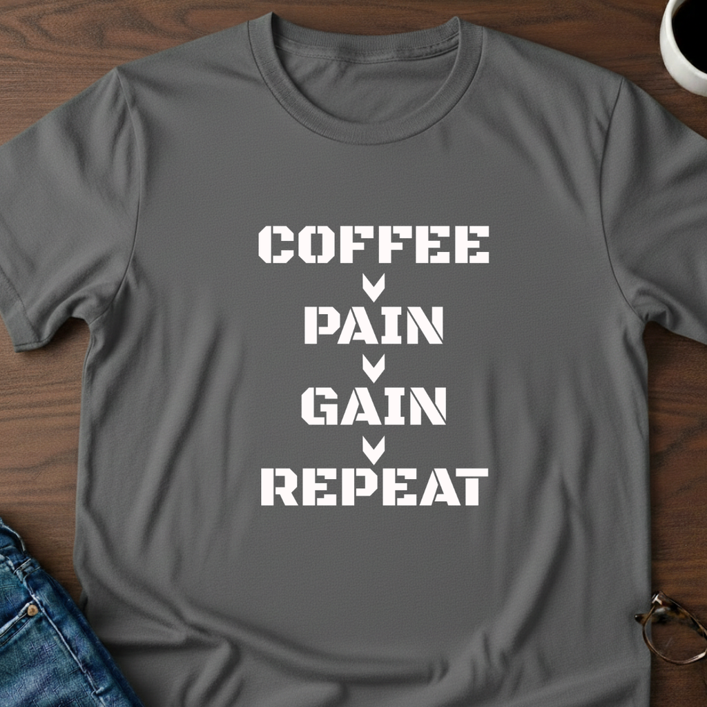 Coffee-Pain-Gain-Repeat T-Shirt