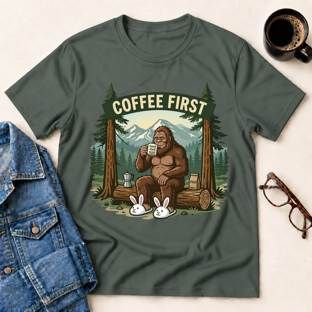 Bigfoot - Coffee First - T-Shirt