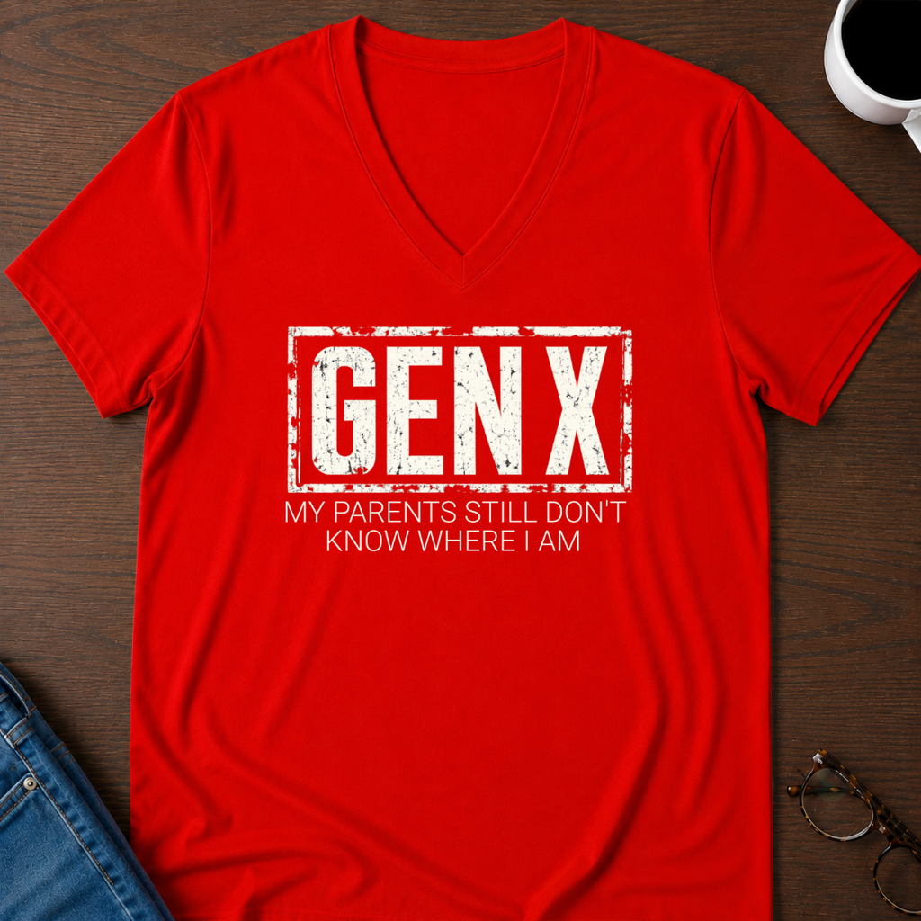 Gen X - My Parent Still Don't Know Where I Am V-Neck Tee