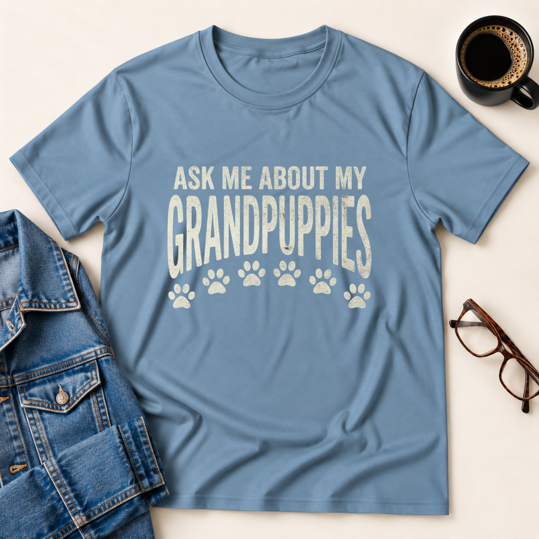 Ask Me About My Grandpuppies T-Shirt