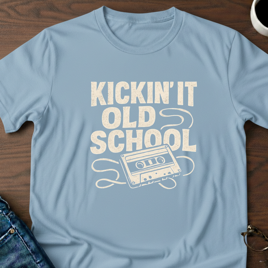 Kickin' It Old School - Cassette Style T-Shirt