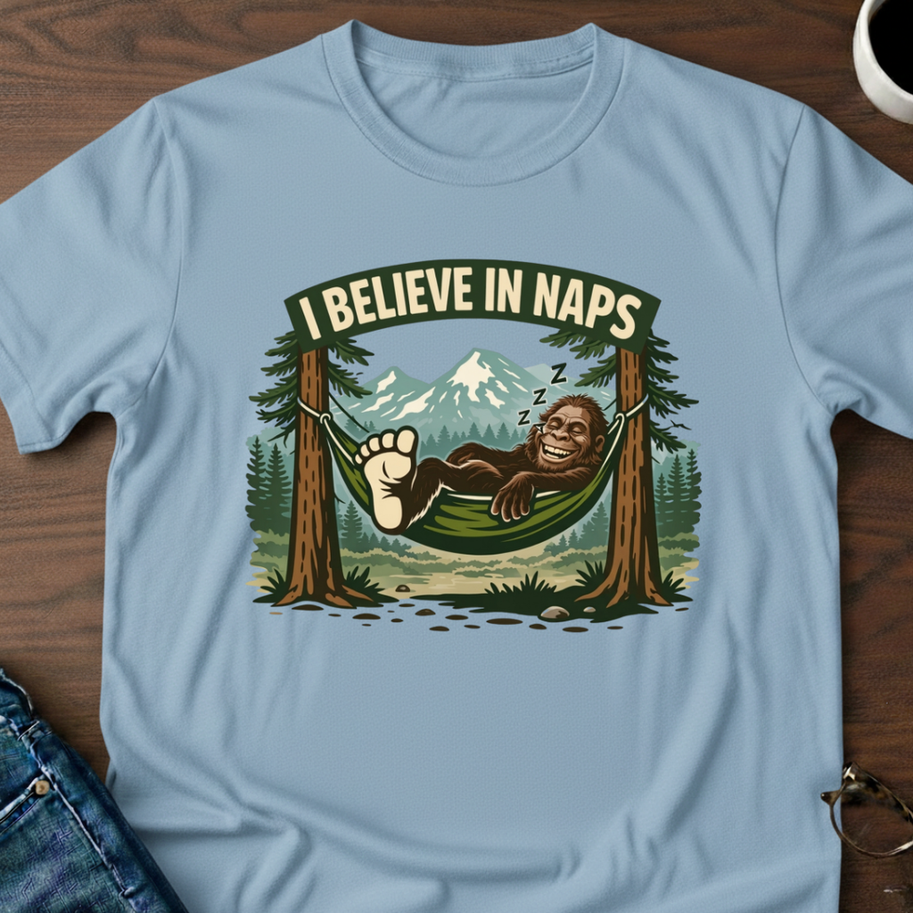 Bigfoot - I Believe In Naps T-Shirt