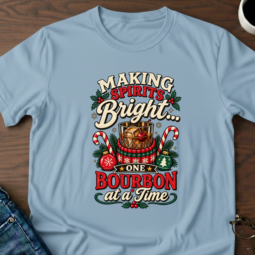 Making Spirits Bright One Bourbon At A Time T-Shirt