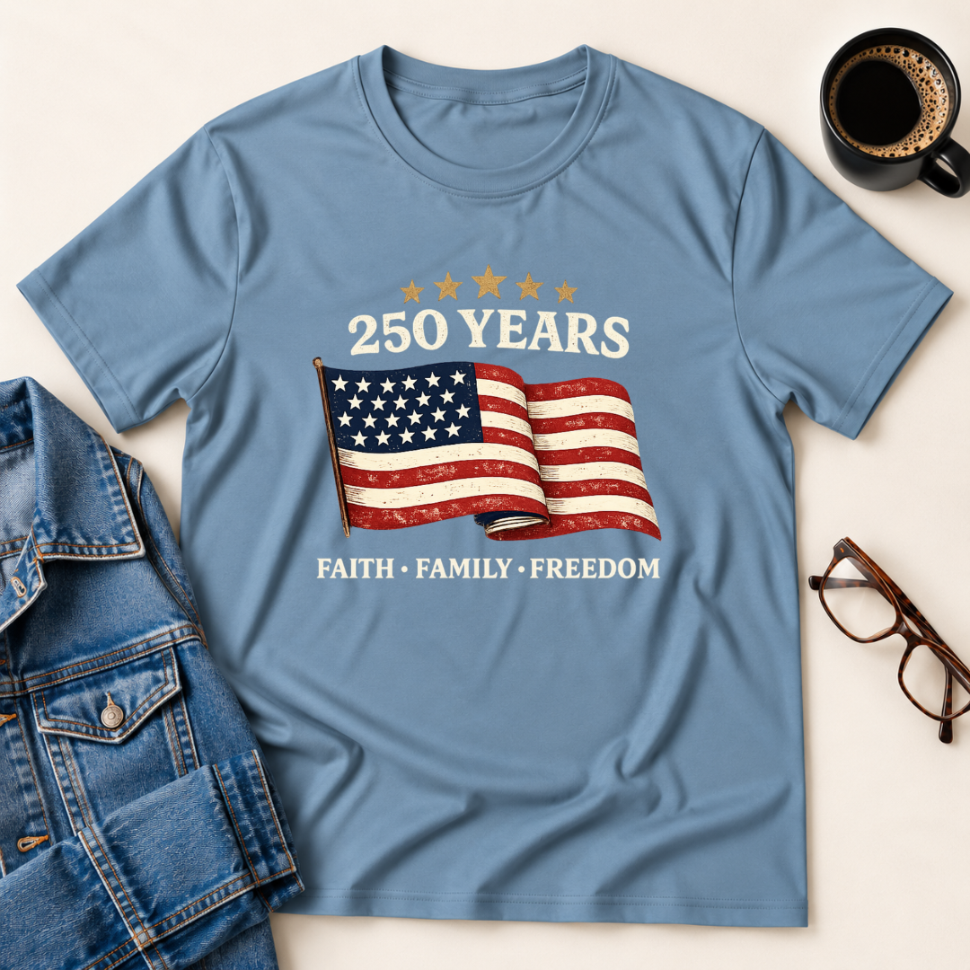 250 Years - Faith, Family, Freedom T-Shirt