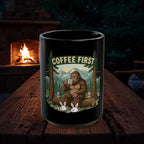 Coffee Mug — "Bigfoot - Coffee First" Ceramic Mug