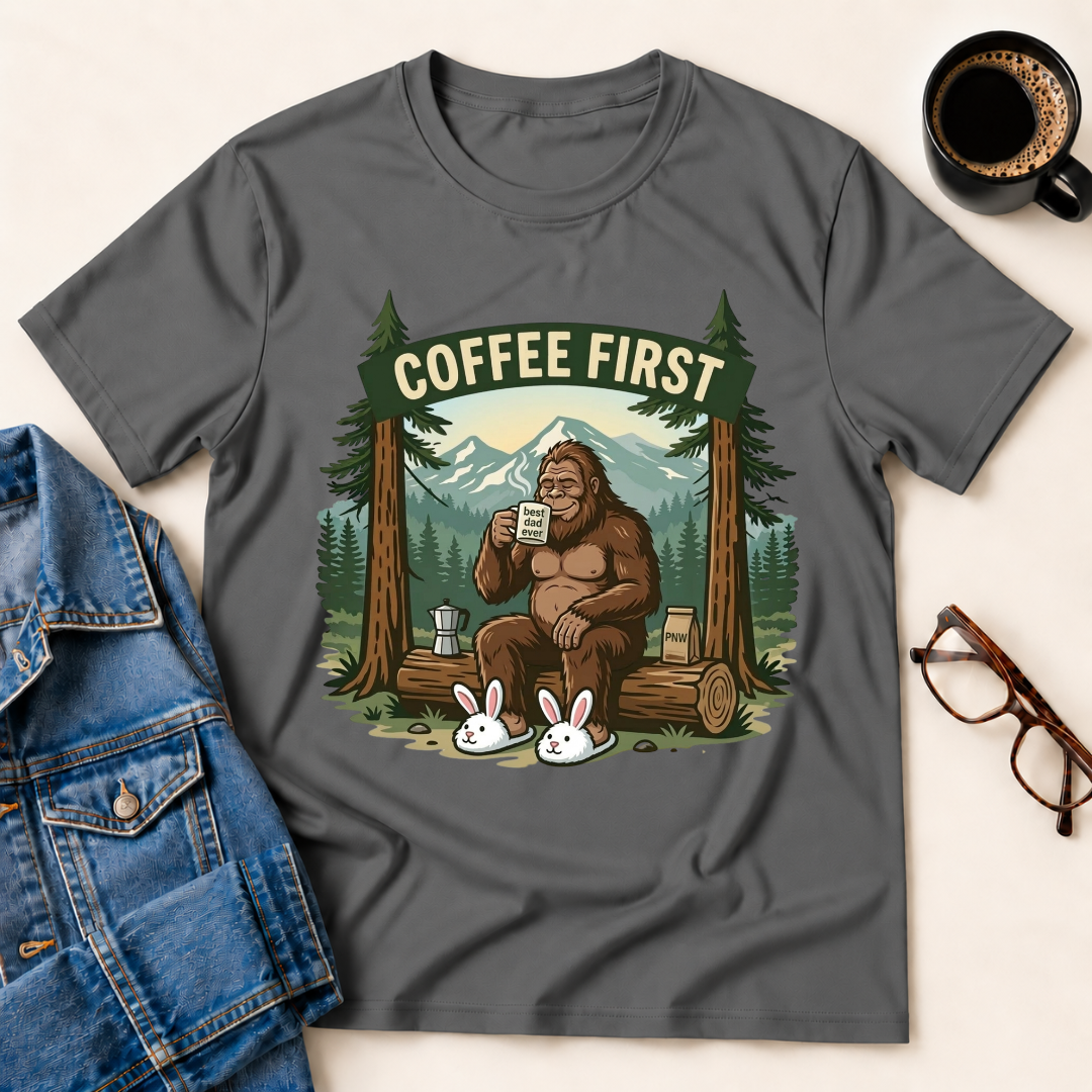 Bigfoot - Coffee First - T-Shirt