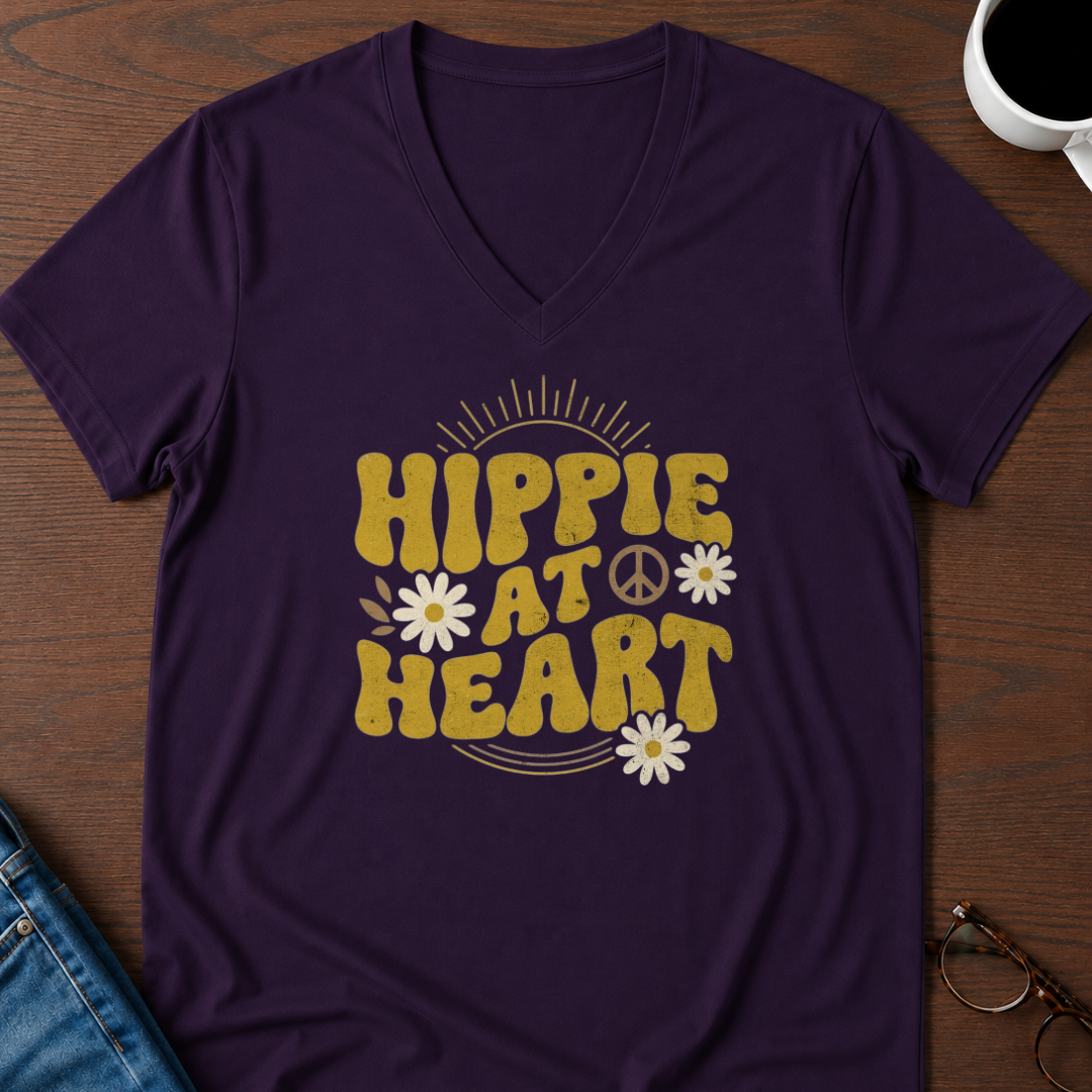 Hippie At Heart V-Neck Tee