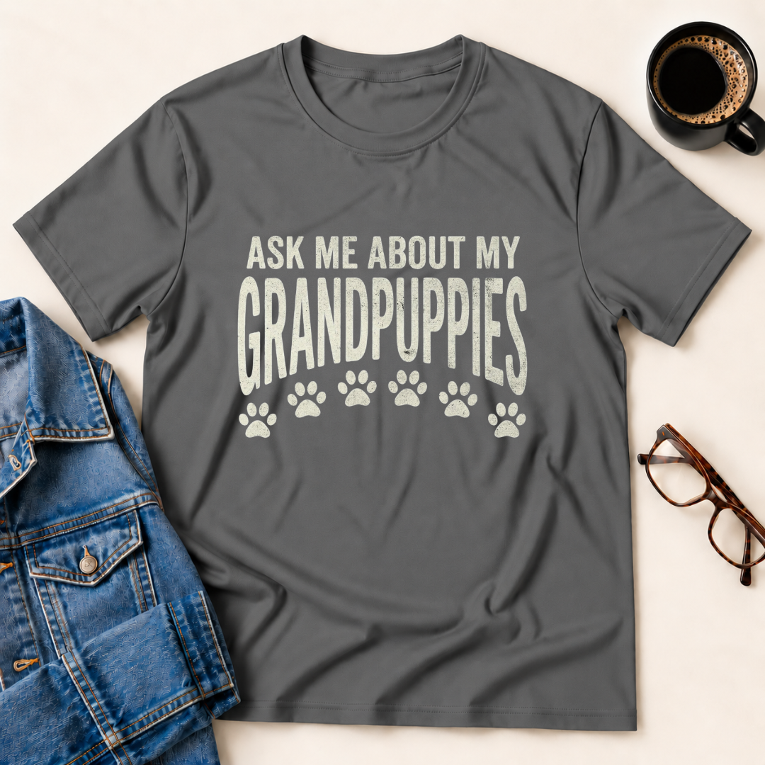 Ask Me About My Grandpuppies T-Shirt