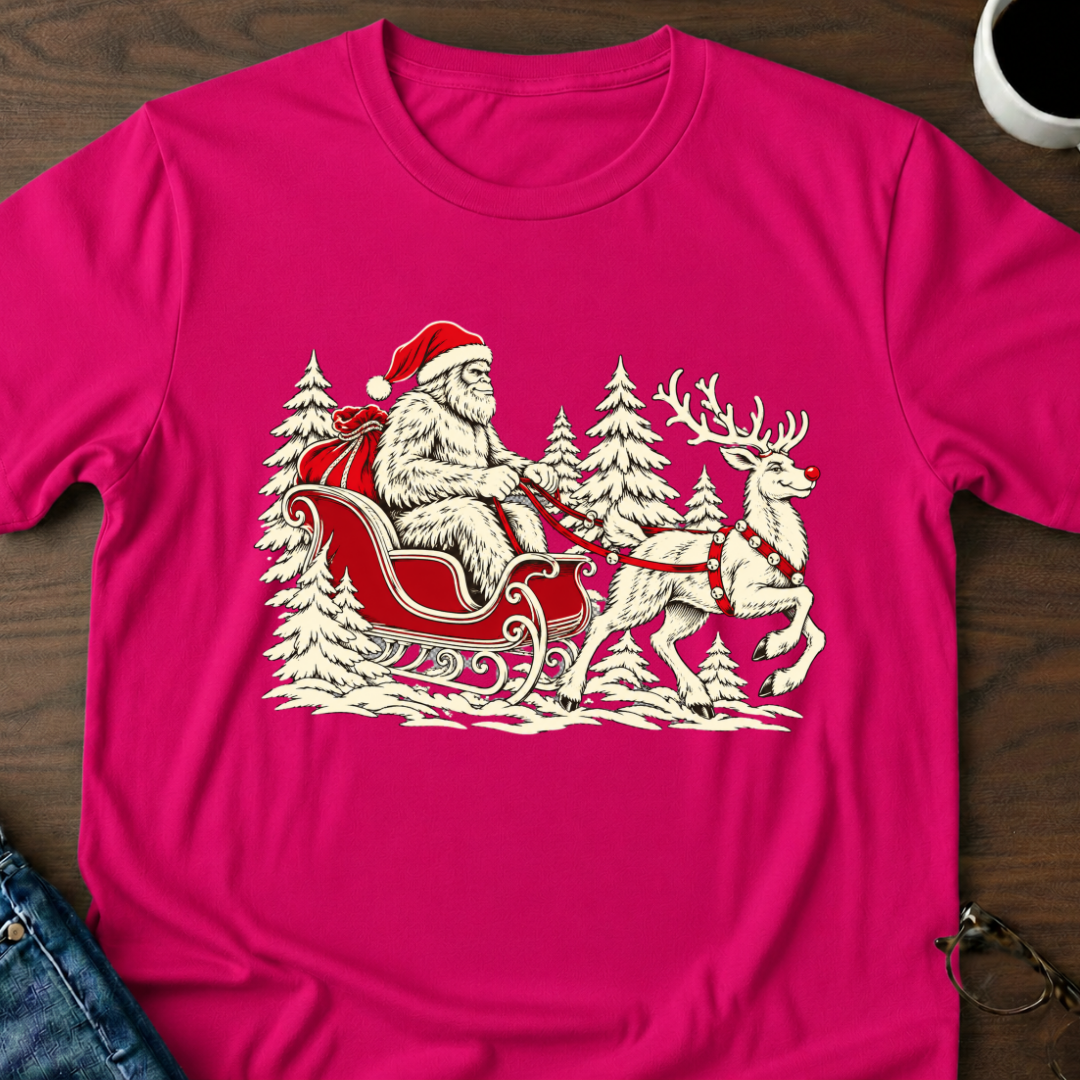 Santa Squatch & Rudolph T-Shirt