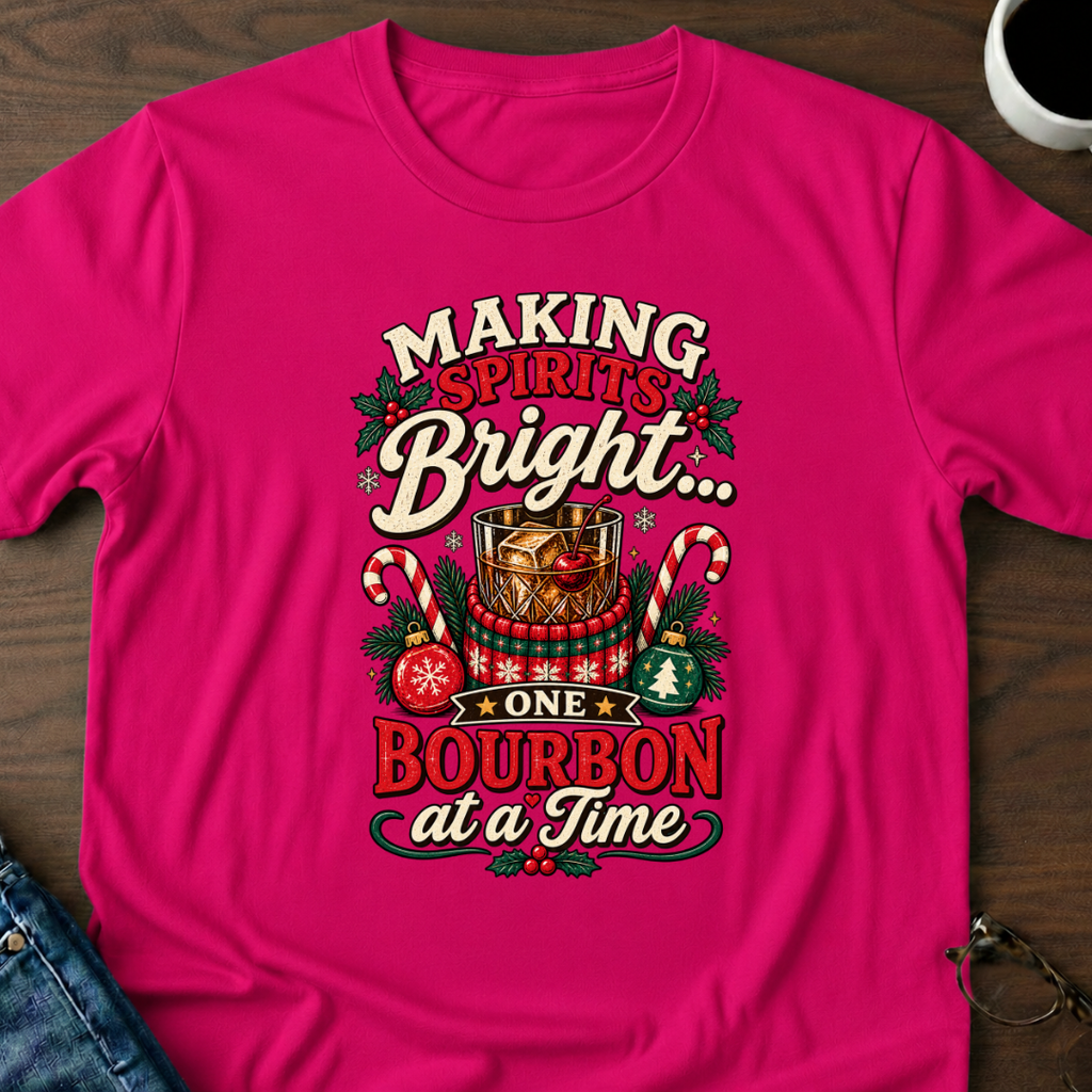 Making Spirits Bright One Bourbon At A Time T-Shirt