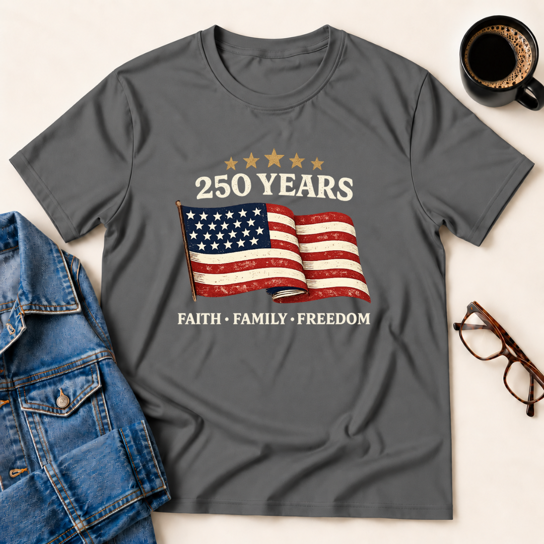 250 Years - Faith, Family, Freedom T-Shirt