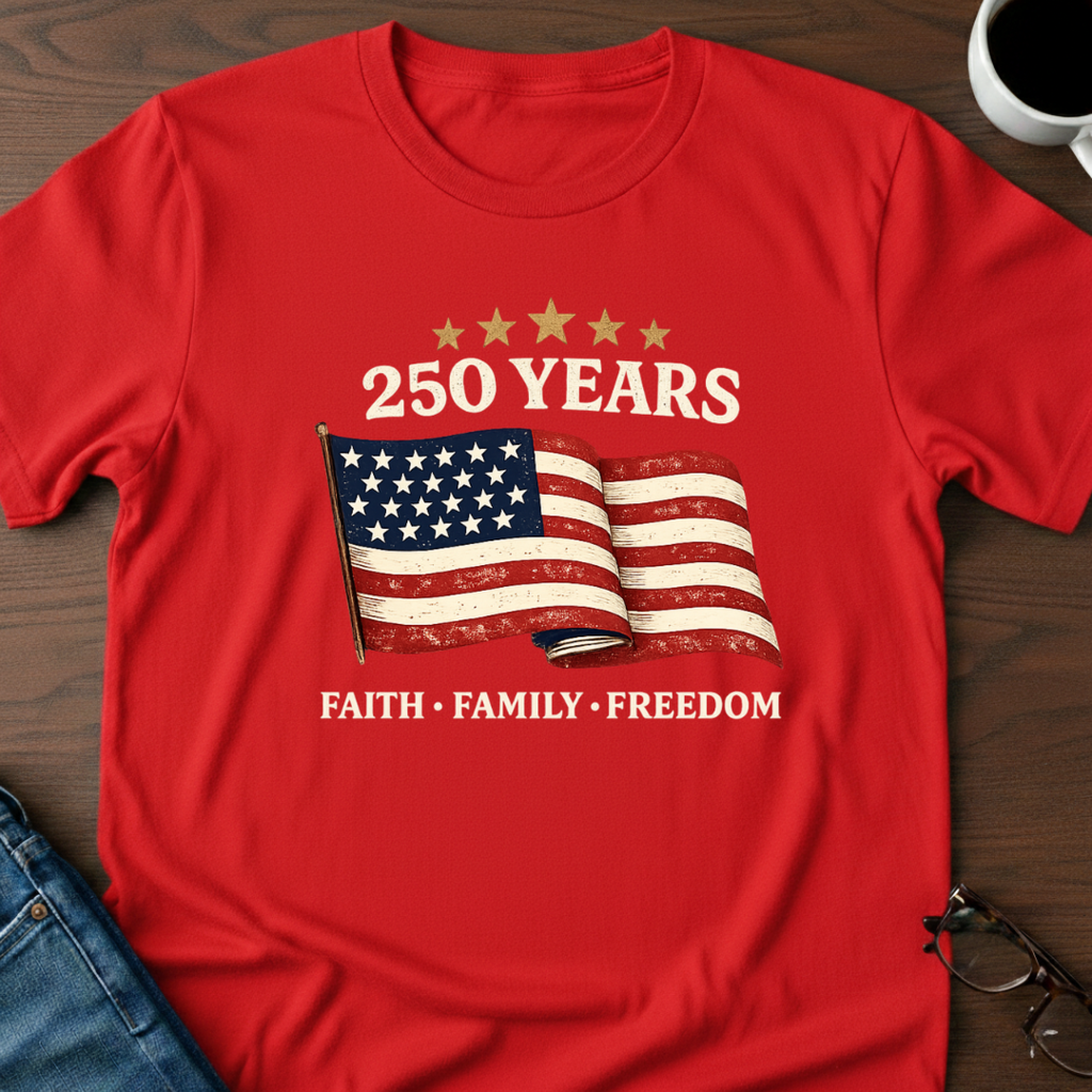 250 Years - Faith, Family, Freedom T-Shirt