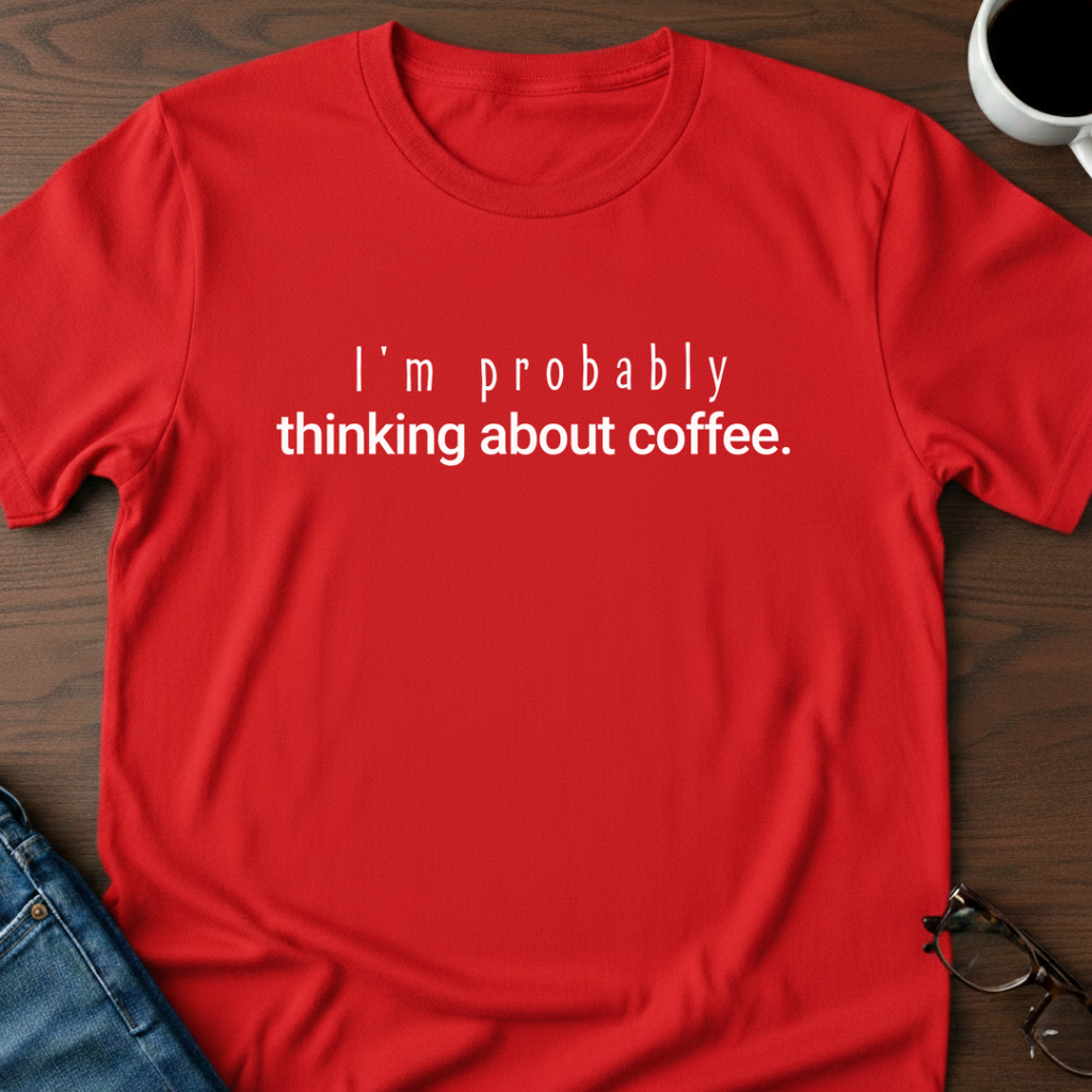 I'm Probably Thinking About Coffee T-Shirt